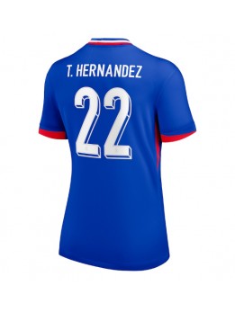 Frankreich Theo Hernandez #22 Heimtrikot für Frauen EM 2024 Kurzarm